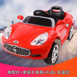 玛莎儿童电动车四轮遥控小汽车1-6岁男女宝宝玩具车可坐人(红色)