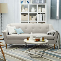 TIMI天米 简欧布艺沙发 现代简约单人双人三人沙发 客厅小户型沙发组合(奶茶色 单人沙发)