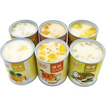 酸奶水果西米露黄桃菠萝椰果罐头单罐312混合甜品零食(黄桃西米露3+菠萝西米露3)