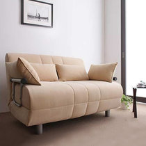 奥古拉 沙发床 多功能折叠沙发 单人 双人 布艺可拆洗 日式宜家(布艺-米色 1.2m)