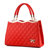 新款女包OL通勤定型时尚斜挎单肩女士手提包(大红色)