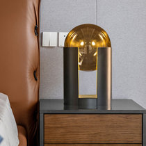 后现代时尚轻奢台灯个性简约卧室床头书桌设计感装饰台灯(黑色 D250H430MM)
