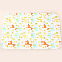 【京好】婴儿隔尿垫 宝宝儿童竹纤维双面防水隔尿床垫A139(长颈鹿 宽80长100厘米)