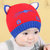 秋冬宝宝针织帽婴毛线帽儿男童女童小孩儿童帽子韩版0-3-6-12个月(红色)