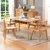 品尚美家 日式纯实木餐桌椅组合橡木北欧小户型餐厅家具1.5米1.3米4人6人白橡木家具(1.5米 单桌)