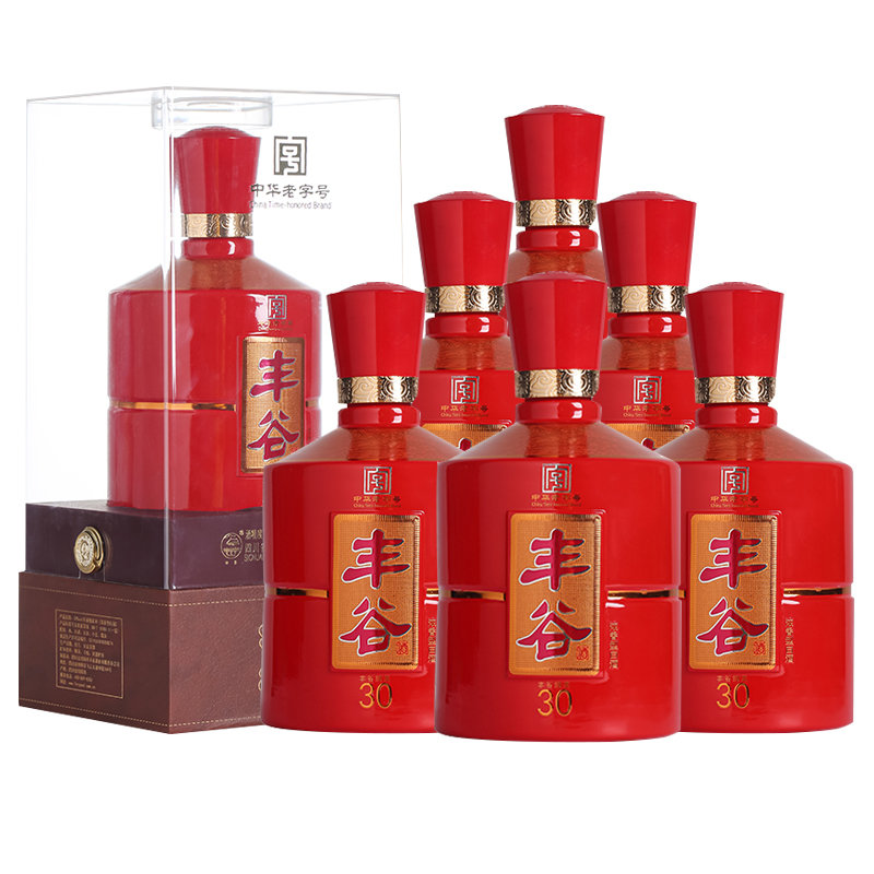 四川丰谷绵柔30浓香型白酒52度500ml*6整箱(整箱【图片 价格 品牌
