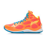 李宁篮球鞋高帮运动鞋夏季透气战靴音速3代ABPK021-6荧光耀橙/荧光焰红(桔色 39)