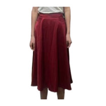 百搭垂感中裙有口袋春夏季薄款2022新款品牌店半身裙(红色 XL)