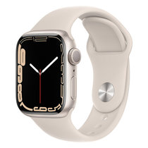 Apple Watch Series 7 智能手表 GPS款 41毫米星光色铝金属表壳 星光色运动型表带MKMY3CH/A