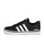 阿迪达斯Adidas NEO男鞋2021新款革面三条纹休闲鞋低帮防滑板鞋B74494(黑色 40)