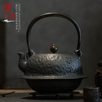 棠诗铁壶无涂层手工南部铁器日本茶道茶具铁壶大号生铁煮水茶壶