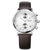 尼尚(Nesun)手表 葡萄牙系列女士手表 商务休闲时尚多功能防水石英表情侣表(钢色白面棕带LN-GBF)