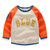 贝壳元素宝宝拼色加绒T恤 冬装新款童装男童装儿童加厚打底衫tx6386(130 桔袖)