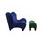 威莱雅北欧现意式设计轻奢新款日系风个性休闲沙发椅异形牙齿椅(蓝色)