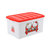爱丽思IRIS 日本环保卡通儿童玩具收纳箱 不透明衣服整理塑料箱 收纳箱大号加厚储物盒(凯蒂款(红))