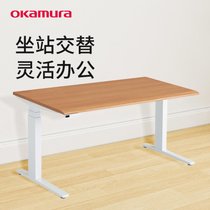 swift日本冈村okamura桌子人体工学桌电动升降桌站立式办公桌书桌(国产版/175*78/白桌架/白色面)