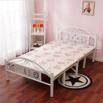 一米色彩 折叠床 单人床 沙发床午睡午休床 折叠椅陪护床 办公室床 简易行军床(白色 宽1.2米长1.9米)