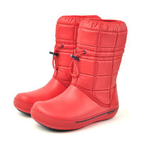 Crocs卡骆驰女靴冬季保暖舒适户外中筒雪地靴|12933 女士卡骆班冬日靴2.5代(红/深蓝 35)