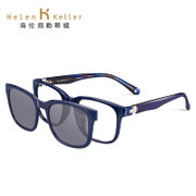 海伦凯勒 新品 太阳镜近视眼镜框夹片式光学镜近视眼镜H9107(C04深蓝色 C04深蓝色)