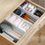 整理师专用-PET可叠加收纳盒抽屉日式整理盒杂物收纳盒组合(白色M)
