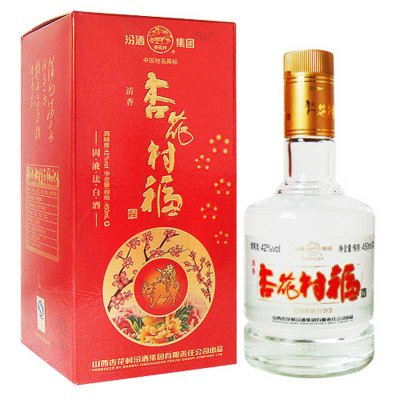 汾酒 山西杏花村 特产 杏花村福酒 42度450ml 清香型白酒 纯粮酿造