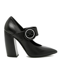 PRADA黑色皮革女士高跟鞋 1I117I-XOT-F000237黑 时尚百搭