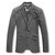 马尼亚袋鼠 四季款 8件套装 男士时尚休闲 修身型西服 韩版商务正装西服套装(灰上衣-54 裤子-33)