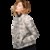 欧美时尚小个子轻薄羽绒服女短款2020年冬季新款气质保暖印花外套(花色 XXL)