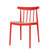 餐椅北欧靠背椅现代简约家用创意成人餐厅塑料欧式休闲椅子书房凳(实木椅座+红色)