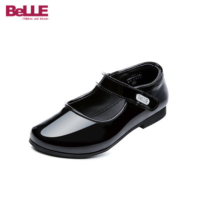 Belle/百丽3-10岁女童皮鞋2018春季新品魔术贴公主鞋中童轻便童鞋休闲单鞋DE0695(26码/参考脚长168mm 黑色) Belle/百丽3-10岁女童皮鞋2018春季新品魔术贴公主鞋中童轻便童鞋休闲单鞋DE0695(26码/参考脚长168mm 黑色)