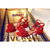 2017新款女鞋夏季罗马婚鞋粗跟凉鞋女一字扣绑带露趾流苏中跟鞋子(红色 39)