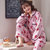 霓美舒 秋冬季韩版长袖睡衣女士可爱草莓法兰绒甜美开衫家居服套装可外穿(LQE 8803#草莓（法兰绒） XL码)