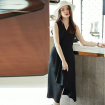 MISS LISA韩版时尚气质中长款连衣裙女式修身显瘦打底裙YS3323(黑色 XXL)