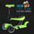 滑板车 儿童 学步车 三合一 三轮 车 多功能 婴儿 学步车 宝宝 滑行车(绿色)