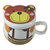 小熊 创意动物杯可爱个性大号带盖马克杯具陶瓷杯子水杯早餐杯牛奶杯茶杯咖啡杯刷牙杯包邮(棕熊菲菲动物杯)