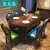 美天乐 美式餐桌实木伸缩餐桌椅组合实木饭桌家用4/6人桌复古家具(胡桃色 一桌八椅（皮椅）)