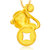 周大福珠宝首饰猴嗨森生肖猴足金黄金吊坠计价F188619 工费48 3.32g第2张高清大图