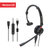 纽曼(Newmine)NM-HW104SX 智选QD系列头戴式话务耳机 单耳带中控客服中心耳麦-USB接口