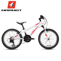 MARMOT土拨鼠儿童自行车男女式单车童车山地自行车铝合金山地车(白红黑 标准版)