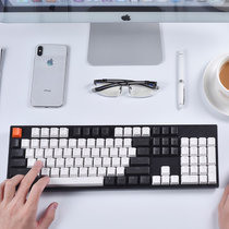 捕猎人（Plennom）机械键盘BL-4 2021款 RGB青轴专用茶轴游戏办公键盘(白红混光 快递包邮)