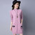Mistletoe新款女装连衣裙长袖针织打底裙毛衣中长款(粉红色 XL)