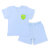 沐童 竹浆纤维 夏季儿童居家服儿童套装 2件套 短袖T恤+短裤(蓝色 90cm(18-24个月))