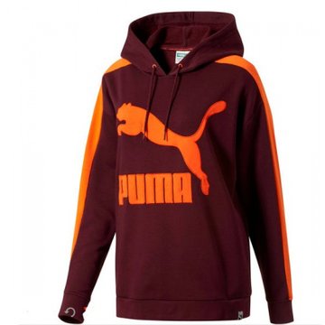 美国彪马puma 复古嘻哈oversize 大logo 女士连帽运动卫衣(m(成人)