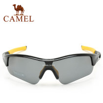 camel骆驼户外运动眼镜 偏光太阳镜 骑行防风眼镜 男女款 2SA3092(亮黑 均码)