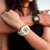 卡西欧（CASIO）手表 斑马情侣对表系列 防震防水电子荧光照明潮流时尚男女表 SLV-19B-1PFZB(白色 树脂)