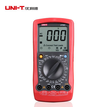 UNI-T优利德UT58C数字万用表 多用表 超大屏幕插孔提示 可测温度