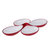 意大利 Guzzini进口小吃盘 零食盘干果时尚果盘陶瓷碟分体圆碟水果盘 国美厨空间(红)