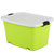 奕辰  35L加厚塑料有盖带滑轮储物箱衣物整理盒收纳箱(绿色)
