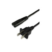 包尔星克笔记本电脑适配器电源线 两插直头对眼镜插 0.6米/1.8米 黑色 1.8米PW-GNB180