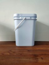20升20kg正方形塑料方桶包装桶压盖加厚肥料乳胶漆桶垃圾分类全新(正方形20升20kg压盖白色有盖)